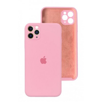 Накладка Silicone Case Full для iPhone 12 Pro Max light pink