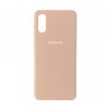 Накладка Silicone Cover Full для Samsung A022 (A02-2021) Pink Sand