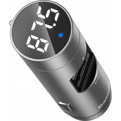 FM Модулятор BASEUS Energy Column Car Wireless MP3 Charger (Wireless 5.0+5V3.1A) Dark grey