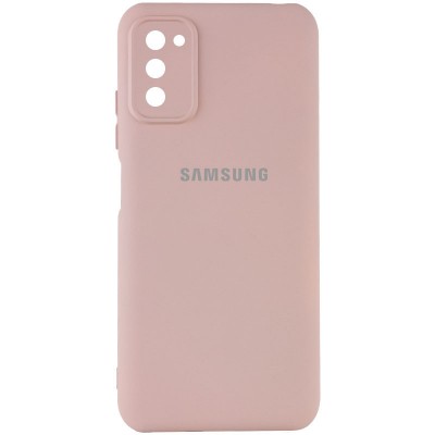 Накладка Silicone Case Full для Samsung A03s (A037) Pink