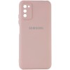 Накладка Silicone Case Full для Samsung A03s (A037) Pink