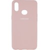 Накладка Silicone Cover Full (AA) для Samsung A107 (A10s) Pink Sand
