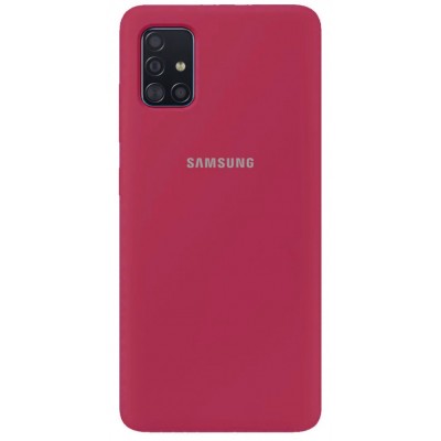 Накладка Silicone Cover Full для Samsung A515 Rose Red