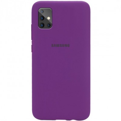 Накладка Silicone Cover Full для Samsung M53 Purple