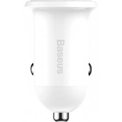 Автомобільний адаптер Baseus Grain Pro Car Charger 2x USB 4.8A White