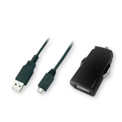 Автомобільний зарядний пристрій GLOBAL (1USB2.1A) з кабелем MICRO USB Black