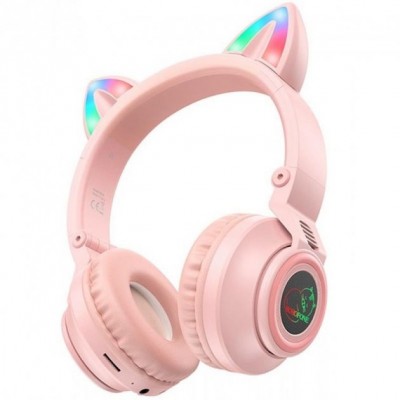 Навушники накладні Bluetooth Borofone BO18 Cat Pink