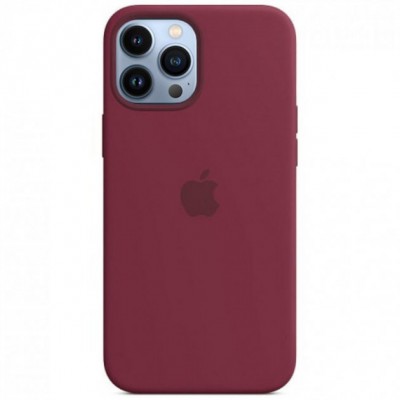 Накладка Silicone Case Full для iPhone 14 Pro Max Marsala