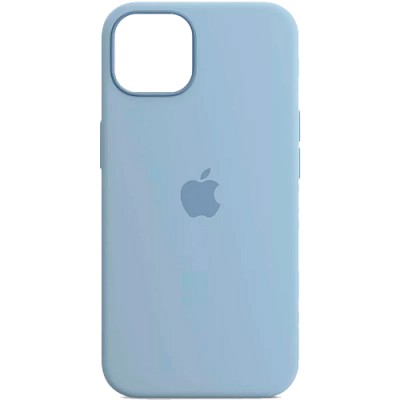 Накладка Silicone Case Full для iPhone 14 Pro Blue Fog