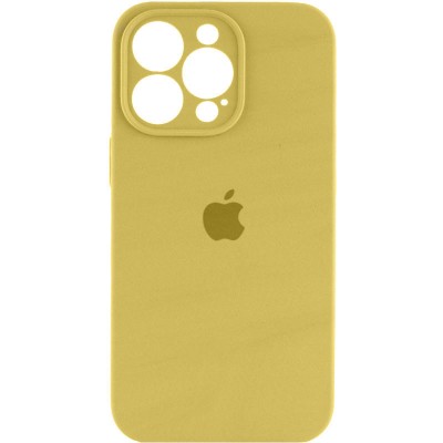 Накладка Silicone Case Full для iPhone 14 Pro Max Mellow Yellow