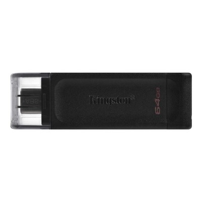 Флеш память USB3.2 64GB Type-C Kingston DataTraveler 70 Black