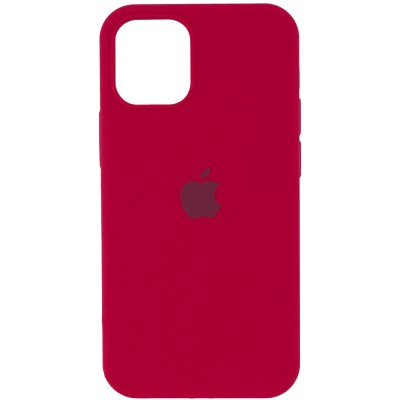 Накладка Silicone Case Full для iPhone 14 Pro Rose Red
