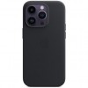 Накладка Apple Leather Case with Magsafe для iPhone 14 Pro Midnight (MPPG3)