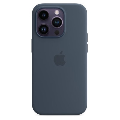 Накладка Apple Silicone Case with Magsafe для iPhone 14 Pro Max Storm Blue (MPTQ3)
