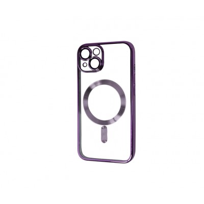 Накладка TPU SPASE MagSafe для Apple iPhone 14 TransparentPurple