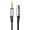 Подовжувач НОСО UPA23 AUX audio cable 1m. Metal Grey