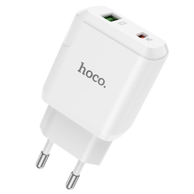 Адаптер мережевий HOCO N5 Favor PD20W+QC3.0 USB-AUSB-C3A White
