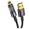 Кабель Lighting Baseus Explorer Series Auto Power-Off USB to IP 2.4A 1m Black