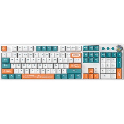 Клавіатура Aula Mechanical F2088 PRO WhiteBlue, plus 9 Orange keys KRGD blue