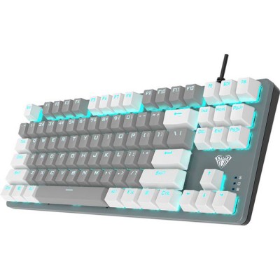 Клавіатура Aula Mechanical F3287 WhiteGrey keycap KRGD blue