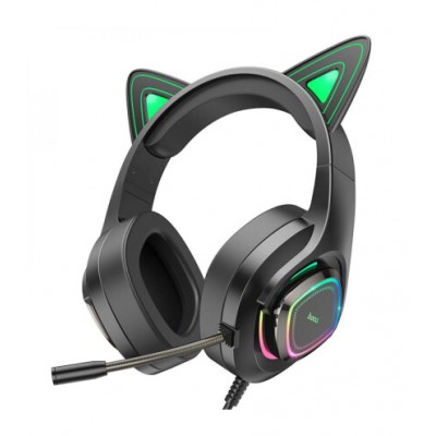 Навушники Навушники Hoco W107 Cute Cat Ear Green
