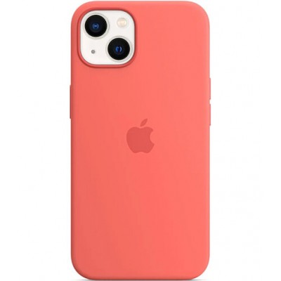 Накладка Silicone Case Full для iPhone 14 Peach