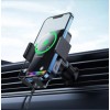 Тримач в авто + Безпровідна зарядка Baseus Halo Car Phone Holder Black