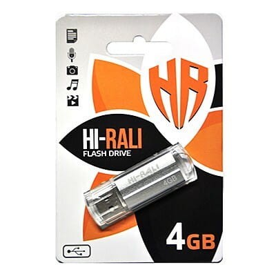 Флеш память 4GB Hi-Rali Corsair Series Silver (HI-4GBCORSL)