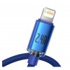 Кабель Lighting Baseus Crystal Shine Series Fast Charging 20W 2.4A USB to Lightning 1.2m Blue