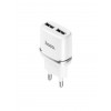 Адаптер мережевий Hoco C12 Smart dual USB charger White