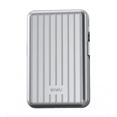 Додатковий акумулятор Wiwu Trunk Series Magnetic Wireless charging 20000mAh, 22,5w Silver