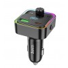 FM Модулятор HOCO E81 Fantasy PD30W+QC3.0 car BT FM transmitter Black