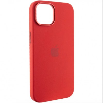 Накладка Silicone Case Metal Buttons для iPhone 14 Red