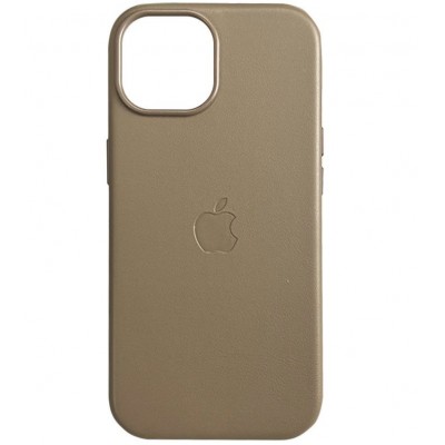 Накладка Leather Case with MagSafe And Animation для iPhone 15 Pro Max Light Brown