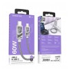 Кабель USB Borofone BU42 Octavia 60W Type-C to Type-C 1.2m Grey