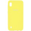Накладка Silicone Cover для Samsung A105 (A10 2019) Silky&Soft Touch Yellow