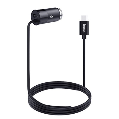 Автомобільний зарядний пристрій Hoco Z17 +  Micro USB  (3,1A) Black