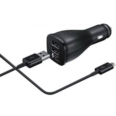 Автомобільний зарядний пристрій Samsung + Micro 2xUSB Fast Charge (EP-LN920BBEGRU ) Black