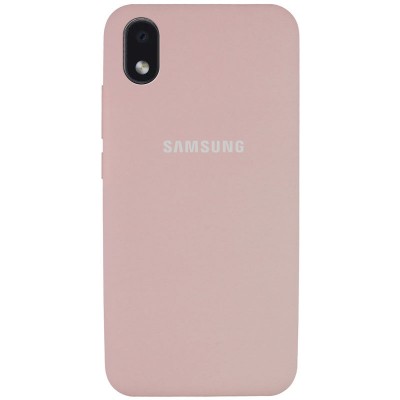 Накладка Silicone Cover Full Protective для Samsung Galaxy M01 Core A01 Core Pink Sand