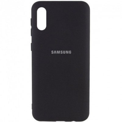 Накладка Silicone Cover Full для Samsung A022 (A02-2021) Black