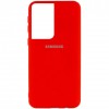 Накладка Silicone Cover Full для Samsung G996 (S21 Plus) Red