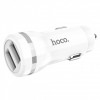 Автомобільний зарядний пристрій 2xUSB Hoco Z27 + Lighting (2,4A) White