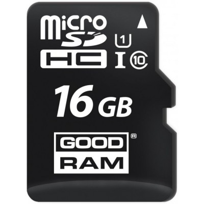 Карта памяті MicroSDHC 16GB UHS-I Class 10 Goodram + SD-adapter (M1AA-0160R12)