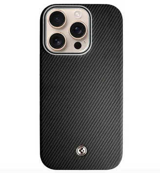Накладка PC Leather SGP MagSafe iPhone 14 Pro Max Black Carbon 49401 фото