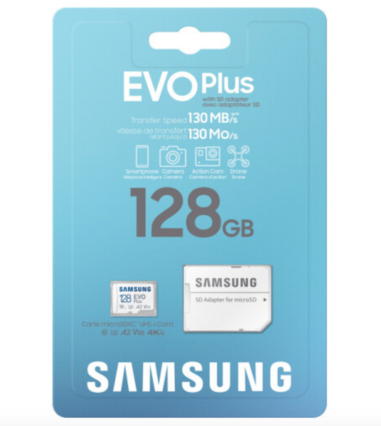 Карта пам'яті + адаптер Samsung EVO Plus 160 MB/s 128GB 47706 фото
