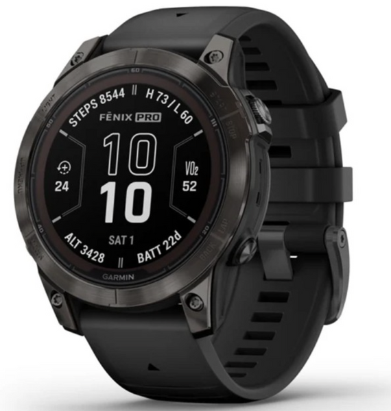 Garmin Fenix 7 Pro Sapphire Solar Carbon G. DLC Tit. with Black Band (010-02777-11) 45910 фото