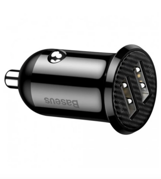 Автомобільний адаптер Baseus Grain Pro Car Charger (Dual USB 4.8A ) Black 36655 фото