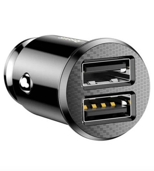 Автомобільний адаптер Baseus Grain Pro Car Charger (Dual USB 4.8A ) Black 36655 фото