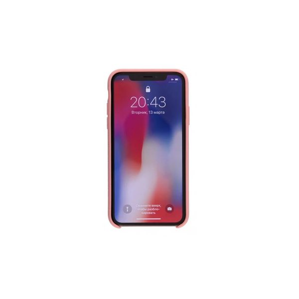 Накладка Silicone Case для iPhone X/XS Light Pink 18337 фото