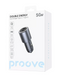 Автомобільний адаптер Proove Double Energy Plus 50W Type-C+Type-C Metal gray 54655 фото 4